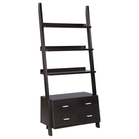 Colella 3 - piece Storage Ladder Bookcase Set Cappuccino - 800319 - S3 - image - 3