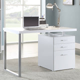 Brennan 3 - drawer Office Desk White | Coaster - 800325 - Home Elegance USA - 2