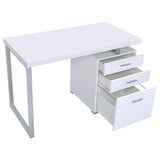 Brennan 3 - drawer Office Desk White | Coaster - 800325 - Home Elegance USA - 4