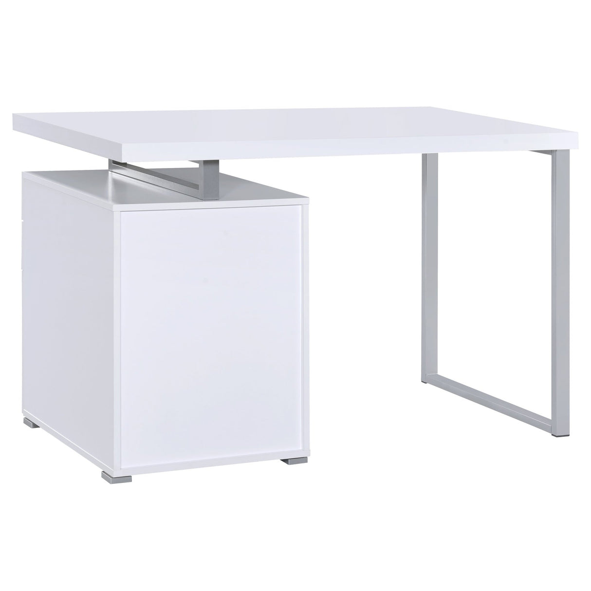 Brennan 3 - drawer Office Desk White | Coaster - 800325 - Home Elegance USA - 7