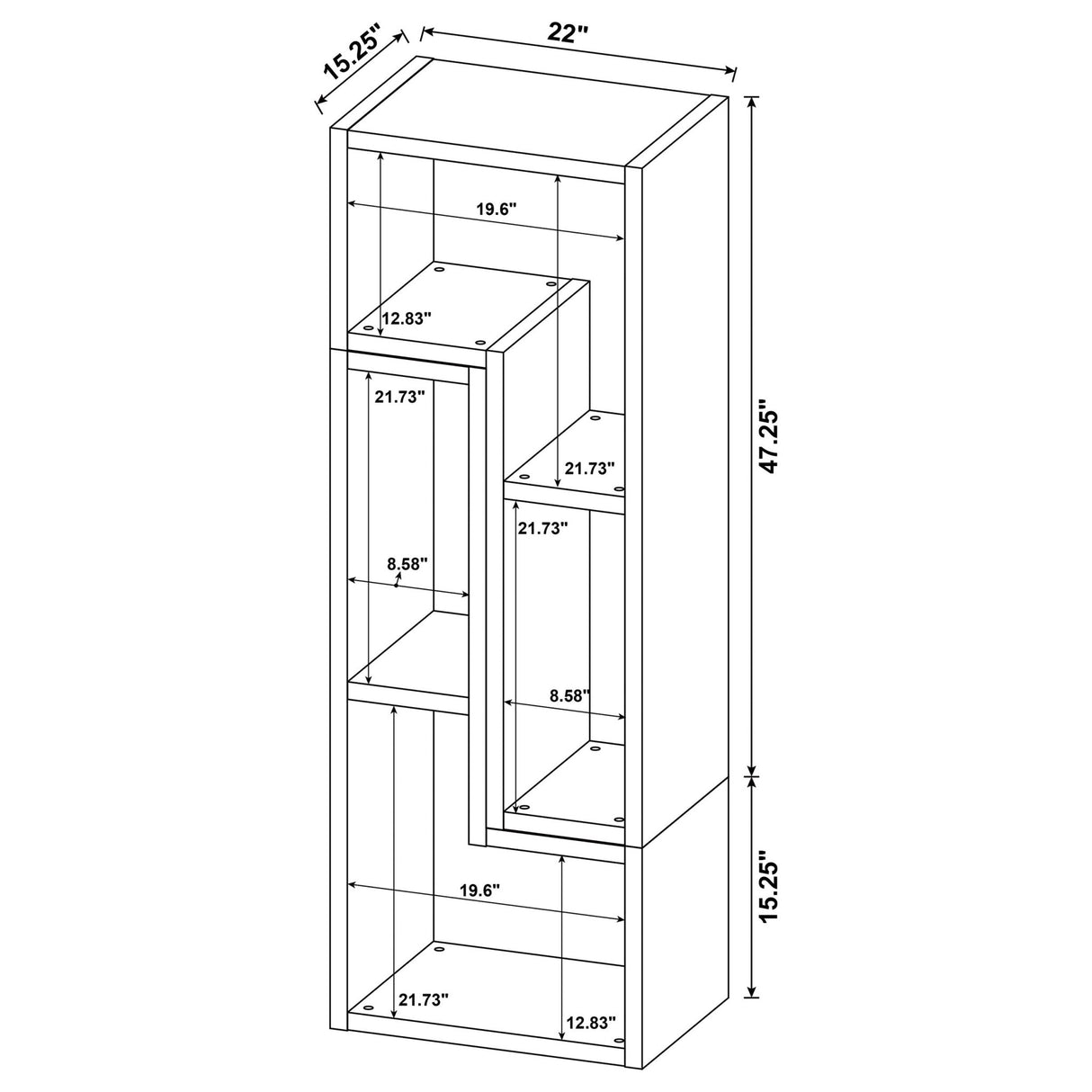 Bookcase / Tv Stand - Velma Convertible TV Console and Bookcase Cappuccino | Coaster - 800329 - Home Elegance USA - 19