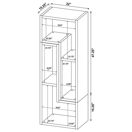 Bookcase / Tv Stand - Velma Convertible TV Console and Bookcase Cappuccino