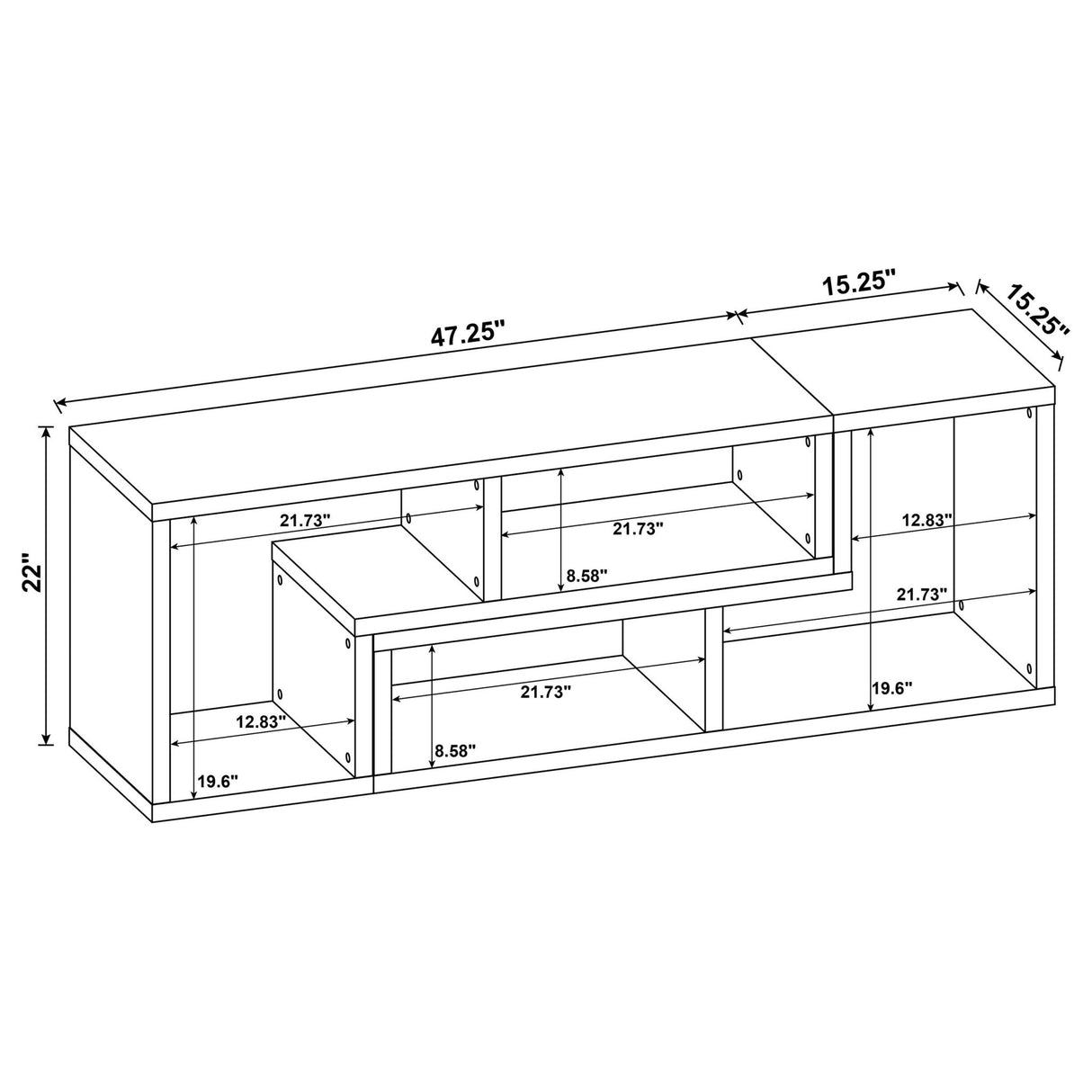 Bookcase / Tv Stand - Velma Convertible TV Console and Bookcase Cappuccino | Coaster - 800329 - Home Elegance USA - 20