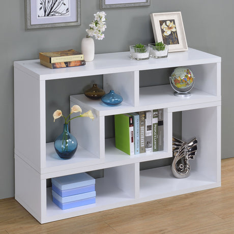 Bookcase / Tv Stand - Velma Convertible TV Console and Bookcase White