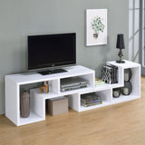 Bookcase / Tv Stand - Velma Convertible TV Console and Bookcase White | Coaster - 800330 - Home Elegance USA - 5