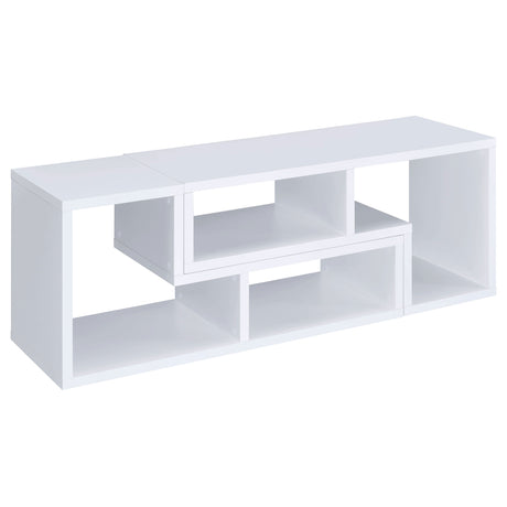 Bookcase / Tv Stand - Velma Convertible TV Console and Bookcase White