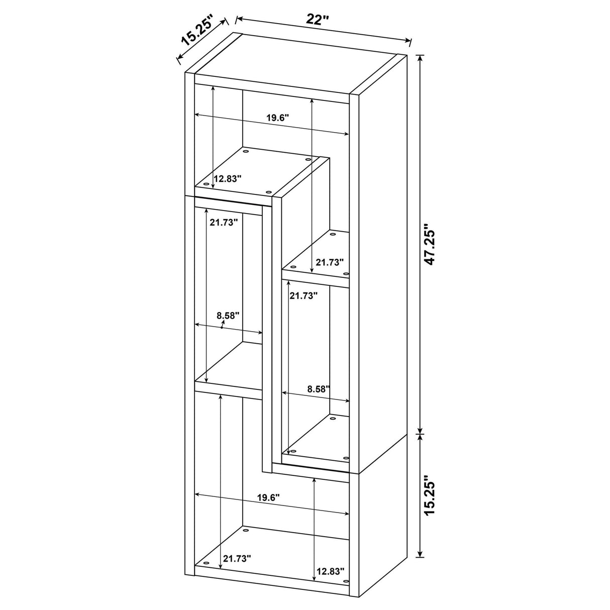 Bookcase / Tv Stand - Velma Convertible TV Console and Bookcase White | Coaster - 800330 - Home Elegance USA - 19