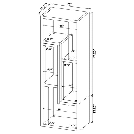 Bookcase / Tv Stand - Velma Convertible TV Console and Bookcase White