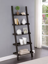 Bookcase - Colella 5-shelf Ladder Bookcase Cappuccino