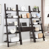 Bookcase - Colella 5-shelf Ladder Bookcase Cappuccino