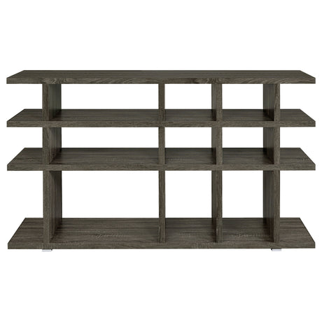 Console Bookcase - Santos 3-tier Bookcase Weathered Grey