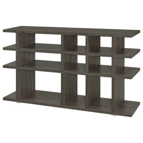 Console Bookcase - Santos 3-tier Bookcase Weathered Grey