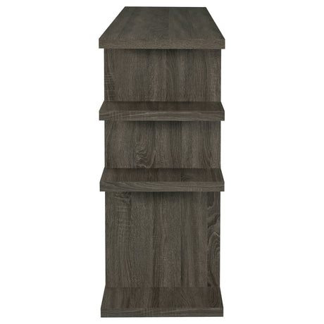 Console Bookcase - Santos 3-tier Bookcase Weathered Grey