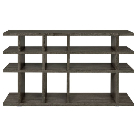 Console Bookcase - Santos 3-tier Bookcase Weathered Grey