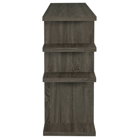 Console Bookcase - Santos 3-tier Bookcase Weathered Grey