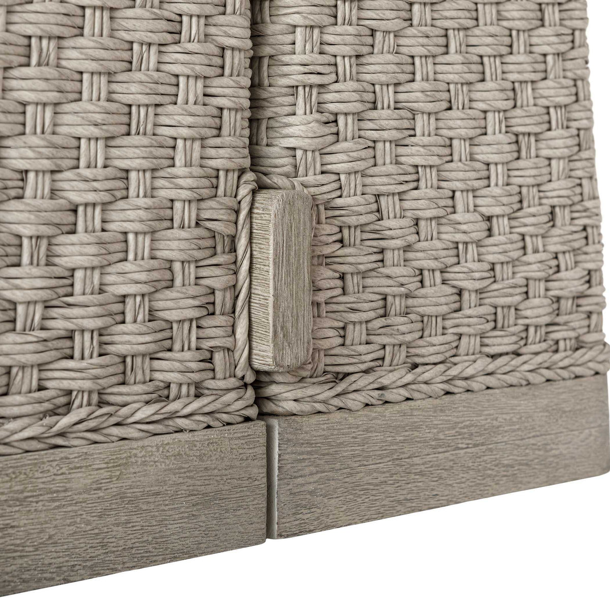 Harbor Herringbone Indoor-Outdoor Dining Table - Light Brown by Uttermost - View 8