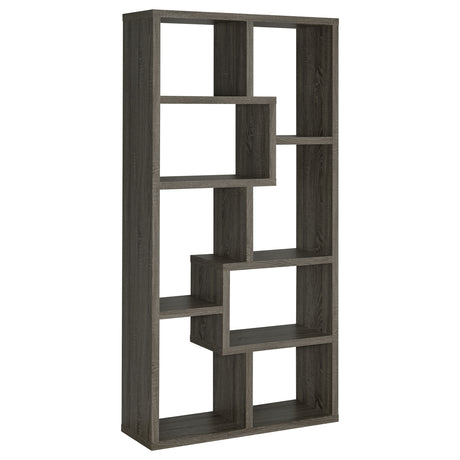 Bookcase - Theo 10-shelf Bookcase Weathered Grey