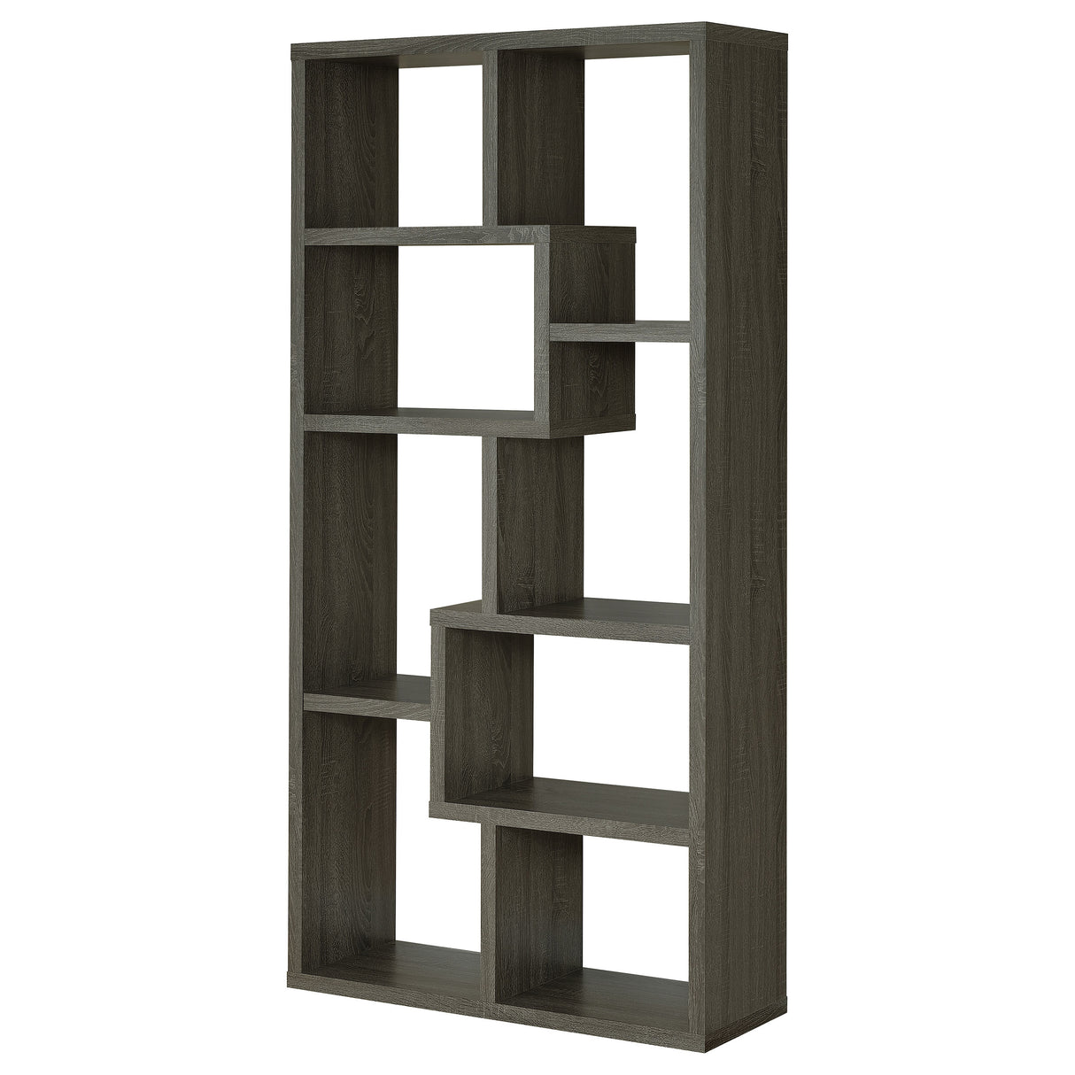 Bookcase - Theo 10-shelf Bookcase Weathered Grey