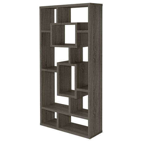 Bookcase - Howie 10-shelf Bookcase Weathered Grey