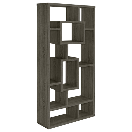 Bookcase - Howie 10-shelf Bookcase Weathered Grey