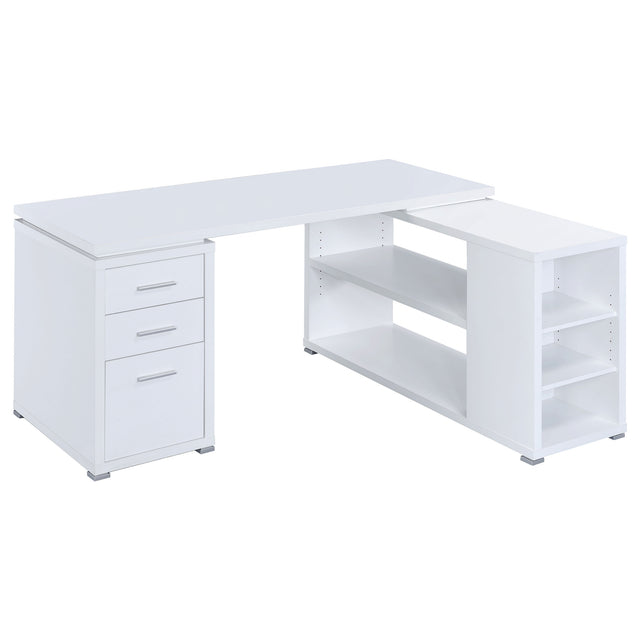 L-Shape Desk - Yvette L-shape Office Desk White