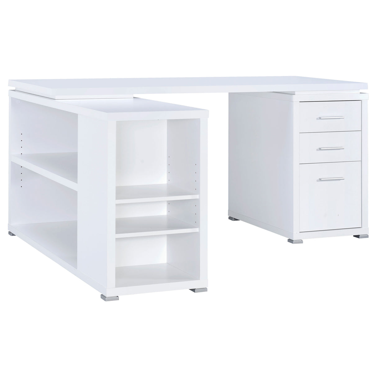 L-Shape Desk - Yvette L-shape Office Desk White