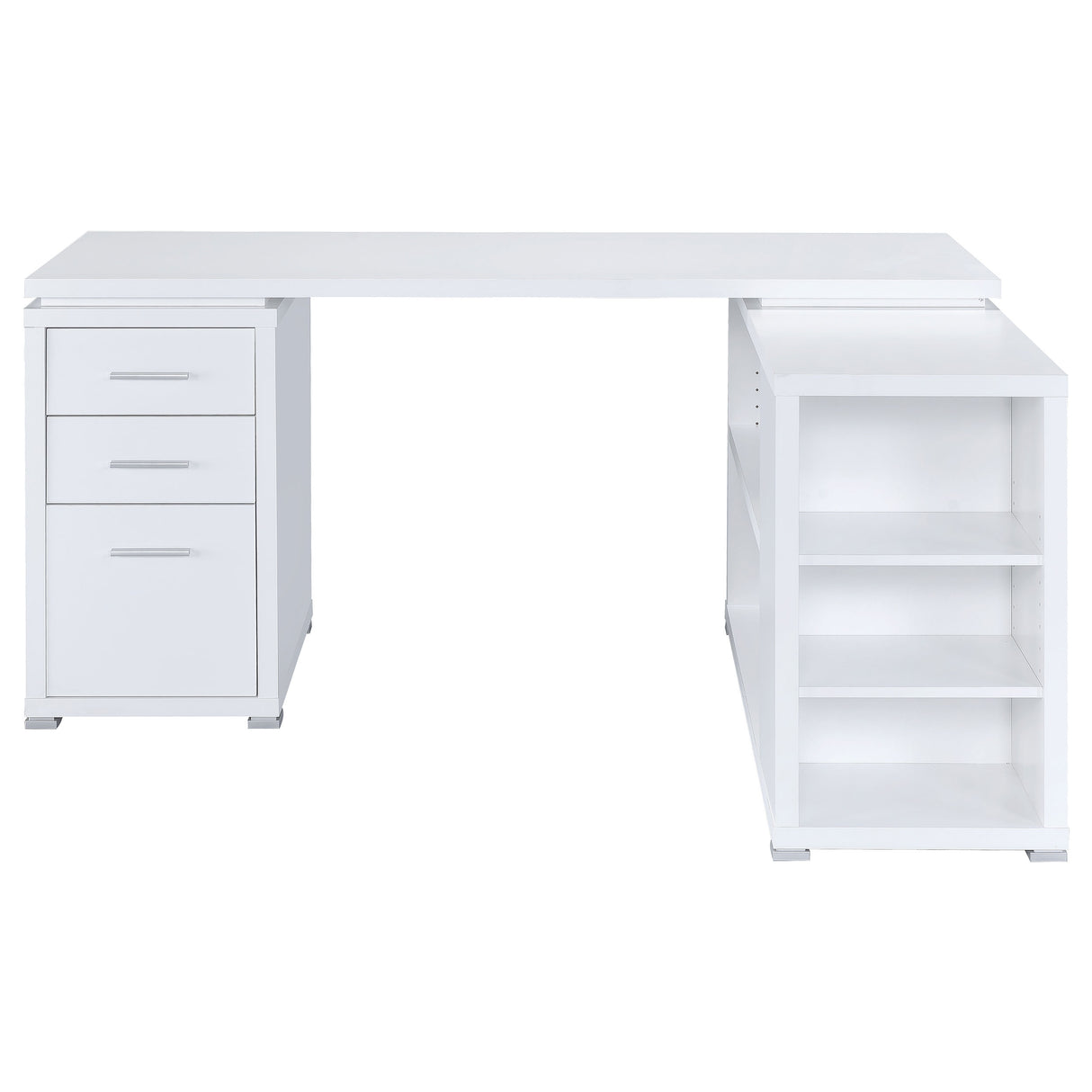 L-Shape Desk - Yvette L-shape Office Desk White