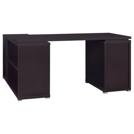 L-Shape Desk - Yvette L-shape Office Desk Cappuccino