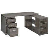 L-Shape Desk - Yvette L-shape Office Desk Weathered Grey