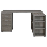 L-Shape Desk - Yvette L-shape Office Desk Weathered Grey