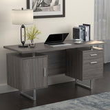 Computer Desk - Lawtey Floating Top Office Desk Weathered Grey