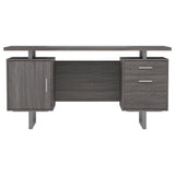 Computer Desk - Lawtey Floating Top Office Desk Weathered Grey