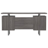 Computer Desk - Lawtey Floating Top Office Desk Weathered Grey