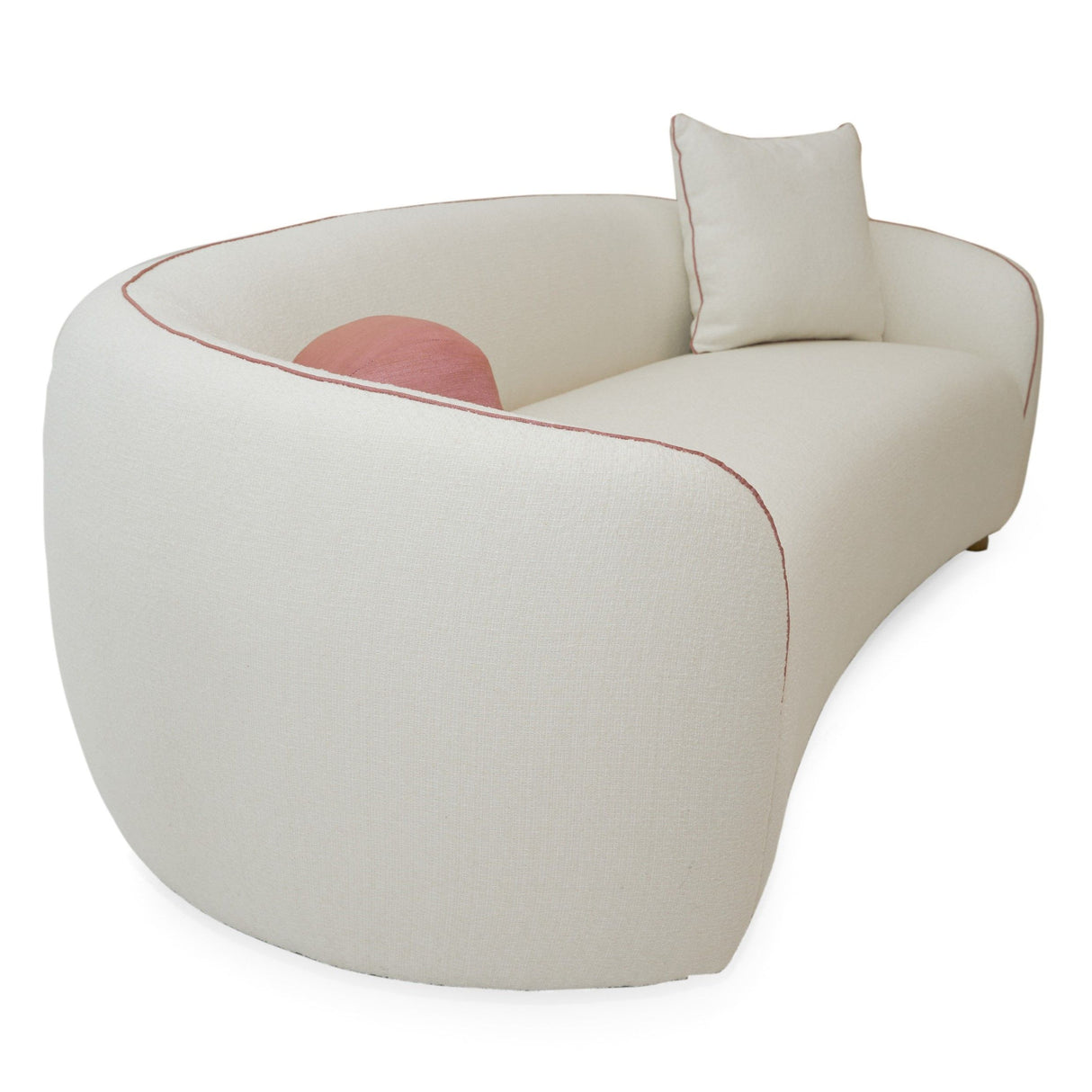 Modrest - Winfree Modern Off White Fabric 3-Seater Sofa