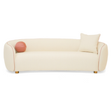 Modrest - Winfree Modern Off White Fabric 3-Seater Sofa