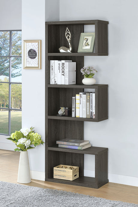 Bookcase - Joey 5-tier Bookcase Weathered Grey