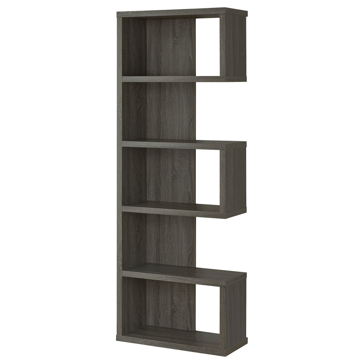 Bookcase - Joey 5-tier Bookcase Weathered Grey