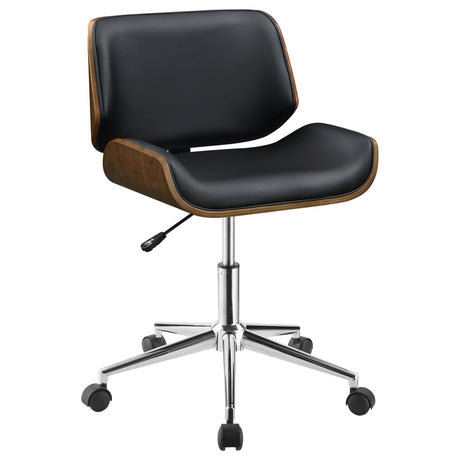 Addington Adjustable Height Office Chair Black and Chrome | Coaster - 800612 - Home Elegance USA - 1