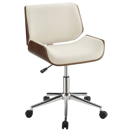 Addington Adjustable Height Office Chair Ecru and Chrome | Coaster - 800613 - Home Elegance USA - 1