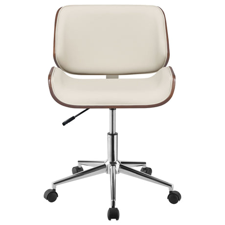 Addington Adjustable Height Office Chair Ecru and Chrome | Coaster - 800613 - Home Elegance USA - 3