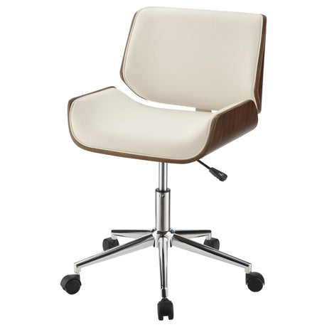 Addington Adjustable Height Office Chair Ecru and Chrome | Coaster - 800613 - Home Elegance USA - 4