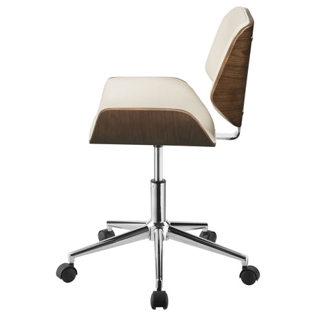 Addington Adjustable Height Office Chair Ecru and Chrome | Coaster - 800613 - Home Elegance USA - 5