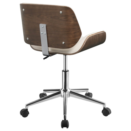 Addington Adjustable Height Office Chair Ecru and Chrome | Coaster - 800613 - Home Elegance USA - 8