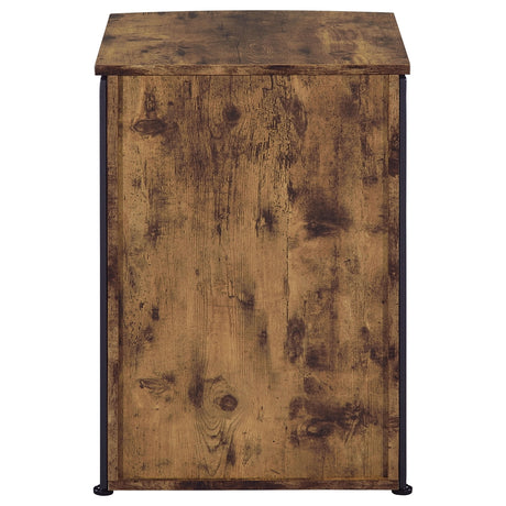 File Cabinet - Estrella 3-drawer File Cabinet Antique Nutmeg and Gunmetal