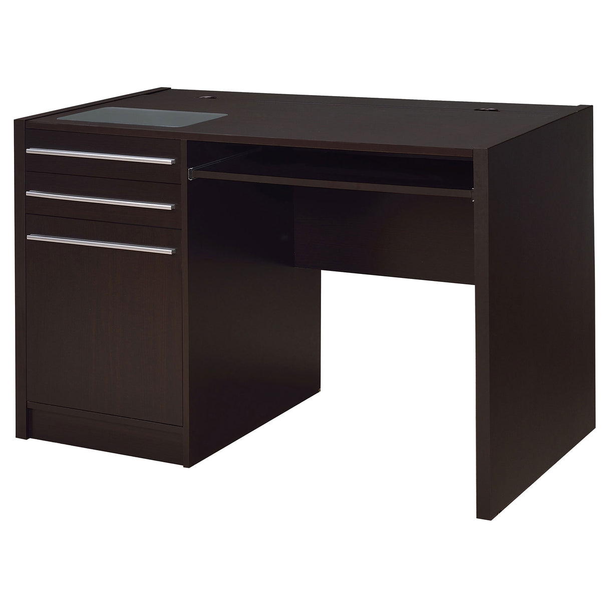 Computer Desk - Halston Rectangular Connect-it Office Desk Cappuccino