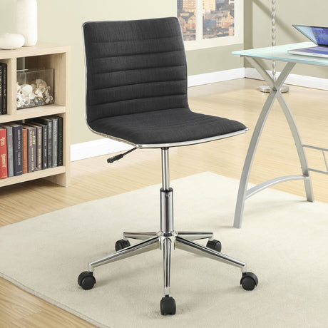 Office Chair - Chryses Adjustable Height Office Chair Black and Chrome