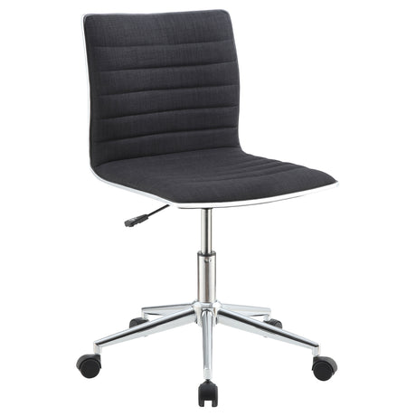 Office Chair - Chryses Adjustable Height Office Chair Black and Chrome