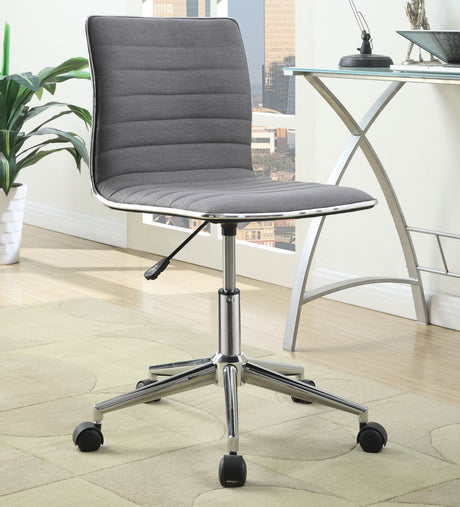 Office Chair - Chryses Adjustable Height Office Chair Grey and Chrome