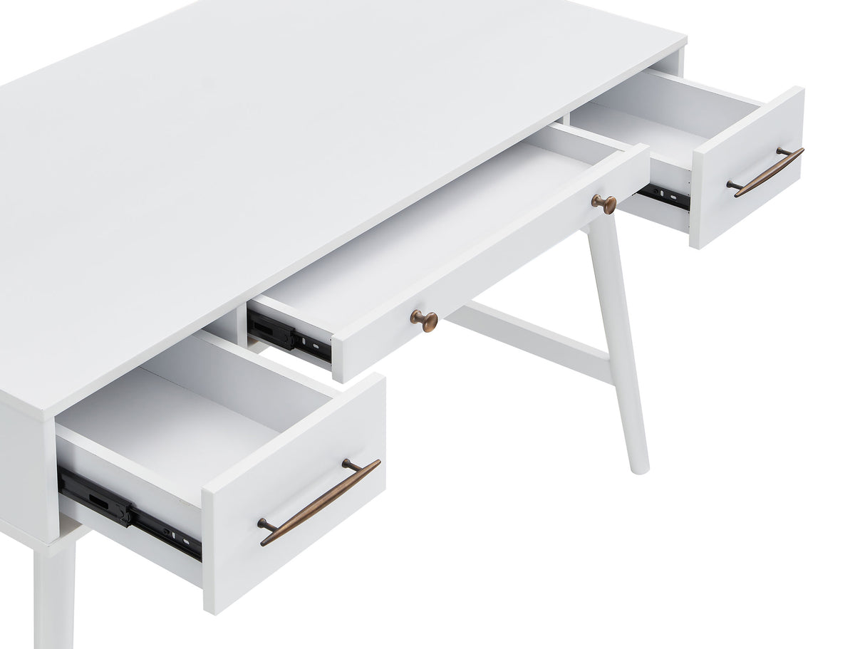 Writing Desk - Mugga 3-drawer Writing Desk White