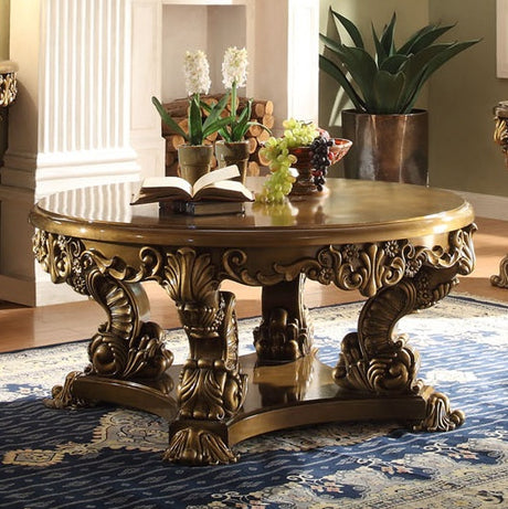 HD-6935 Living Room Set | Luxury Silk Beige Upholstery Solid Wood Frame | Homey Design